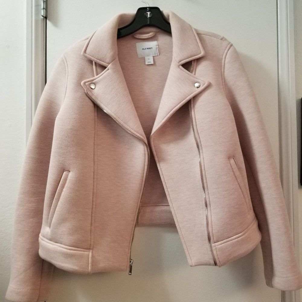 Old Navy soft scubba jacket zip up motorcycle style
